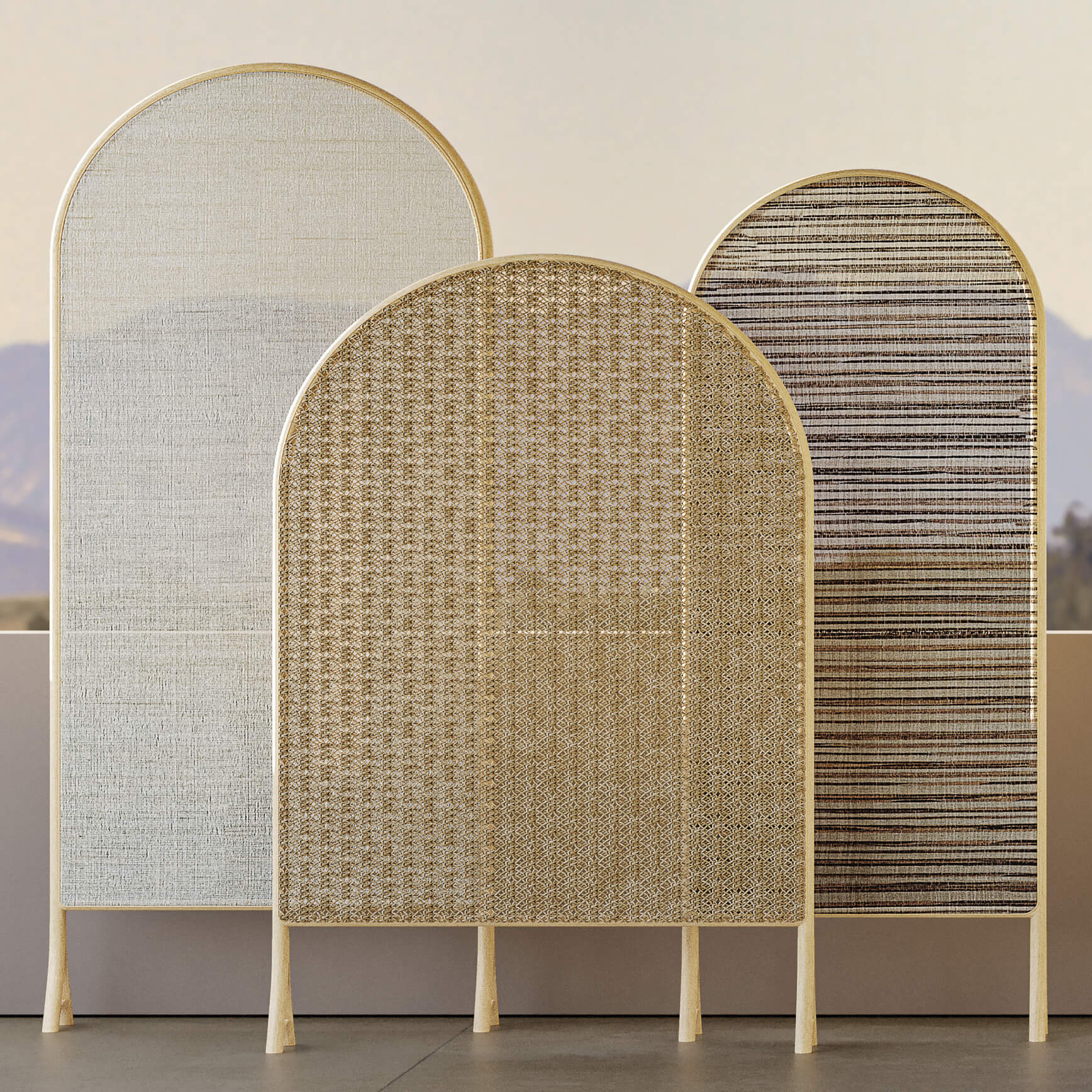 BETWEEN, ABACA FLOOR SCREEN by Shelmed - Design Commune Feature
