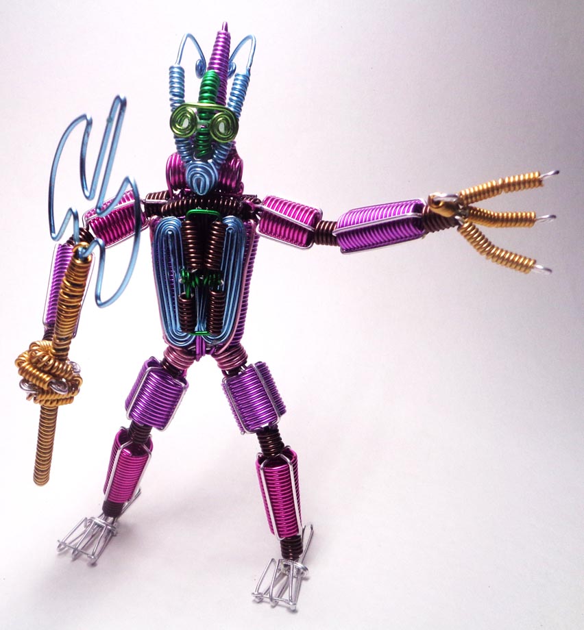 COLORED ALUMINUM WIRE ROBOT BENDABLE ACTION FIGURE COOL UNIQUE TOY GIFT