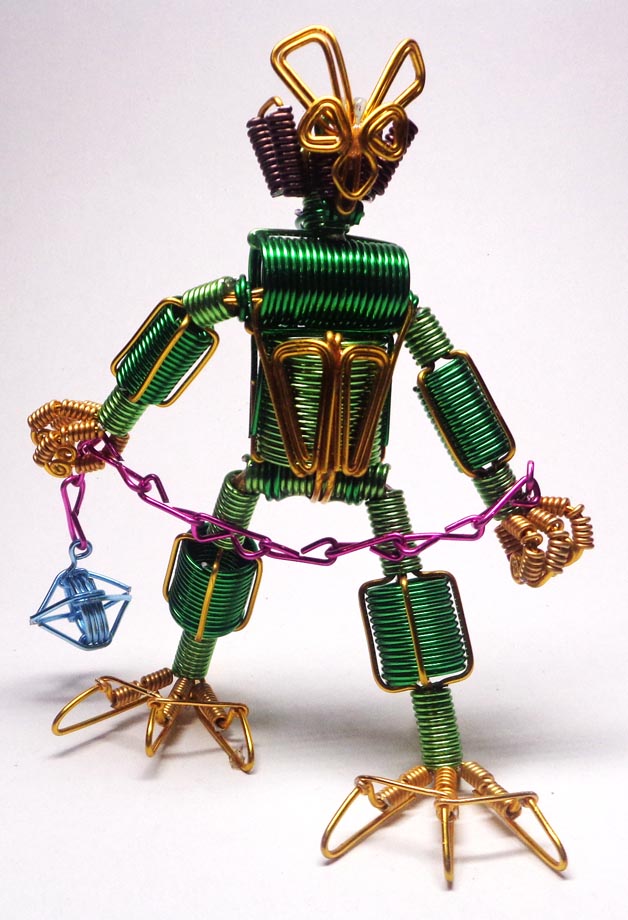 COLORED ALUMINUM WIRE ROBOT BENDABLE ACTION FIGURE COOL UNIQUE TOY GIFT