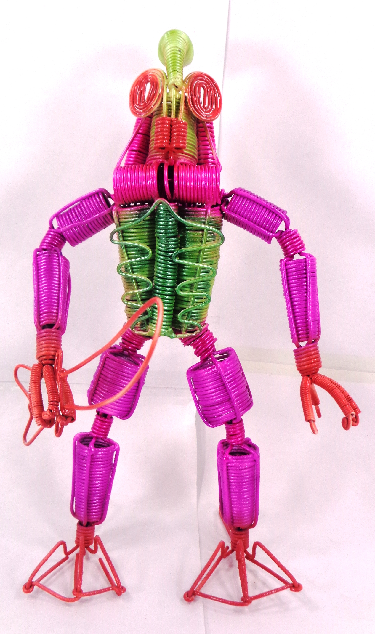 COLORED TINS & WIRE ROBOT BENDABLE ACTION FIGURE COOL UNIQUE TOY GIFT